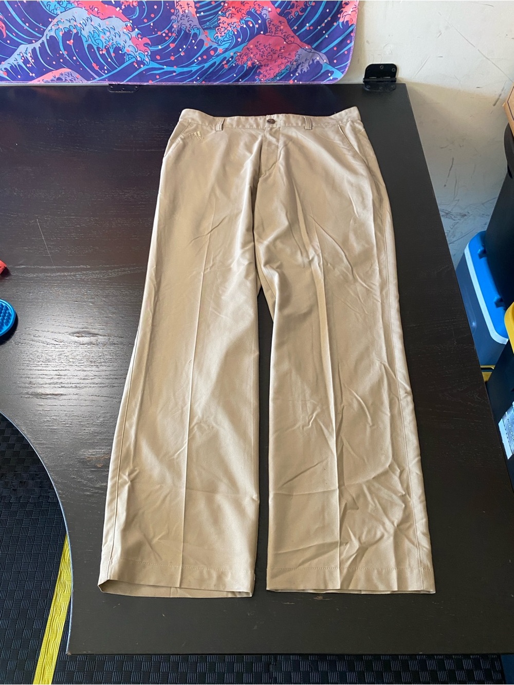 adidas Beige Straight-Leg Chinos
